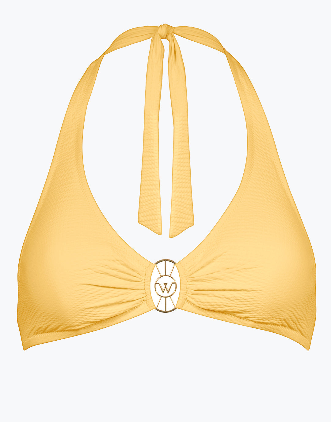 Watercult Suntouched Solids Halter Bikini Top - Lemony - Simply Beach UK