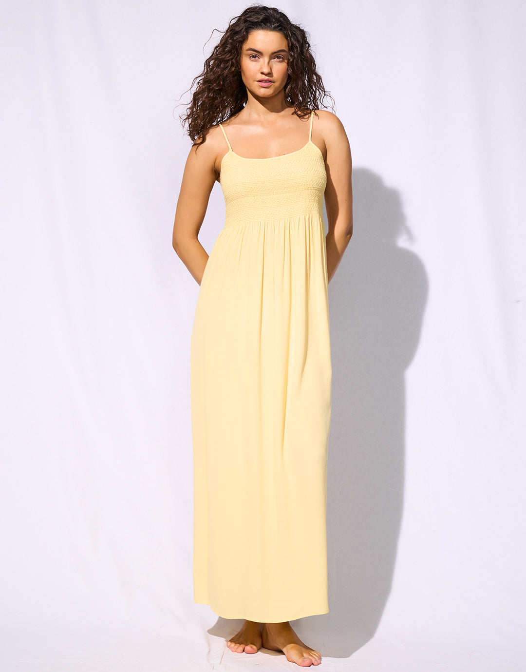 Watercult Suntouched Solids Strappy Dress - Lemony - Simply Beach UK