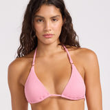 Sea Dive Slide Tri Bikini Top - Pop Pink