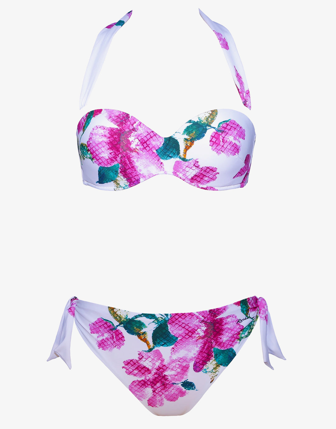 Valeria Moulded Bandeau Bikini Set - Floral - Simply Beach UK