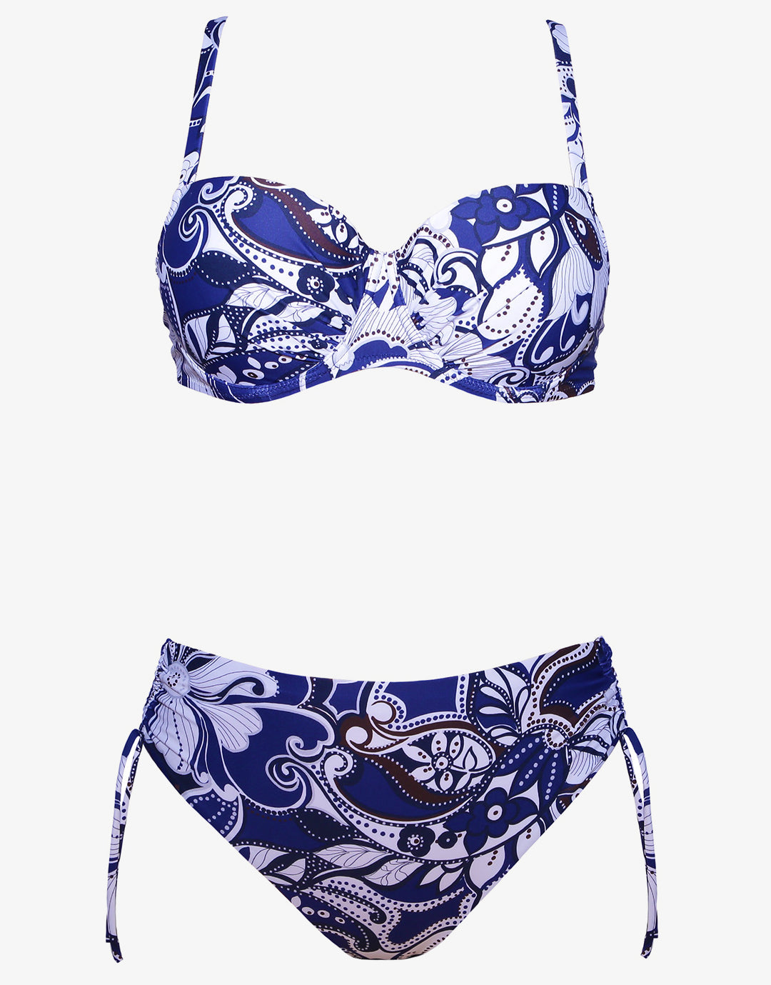 Cachemire Underwired Bikini Set - Blue and White - Simply Beach UK