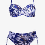 Cachemire Underwired Bikini Set - Blue and White - Simply Beach UK