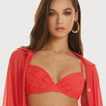 Ceylan Underwired Bikini Top - Lava - Simply Beach UK