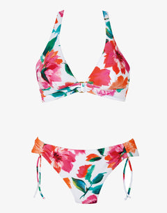 Dahlia Halter Bikini Set - Pink Floral - Simply Beach UK