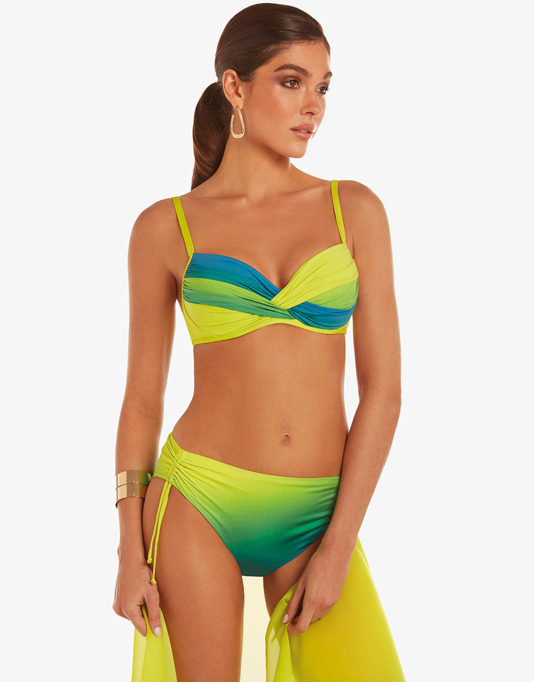 Roidal Brasil Underwired Moulded Bikini Set - Lima Green - Simply Beach UK