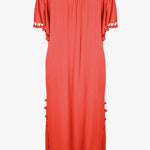 Beachwear Off the Shoulder Dress - Fiery Coral - Simply Beach UK