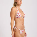 Seafolly Summer Chintz Longline Slide Tri Bikini Top - Ecru - Simply Beach UK