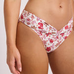 Seafolly Summer Chintz Twist Band Mini Hipster Bikini Pant - Ecru - Simply Beach UK