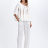 Greek Archaic Kori Grape Top - White and Champagne - Simply Beach UK