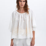 Greek Archaic Kori Grape Top - White and Champagne - Simply Beach UK