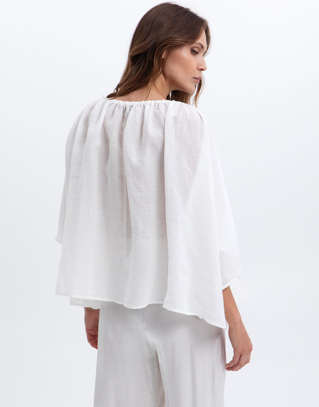 Greek Archaic Kori Grape Top - White and Champagne - Simply Beach UK