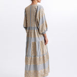 Greek Archaic Kori Classic Triangle Maxi Dress - Stone and Gold - Simply Beach UK