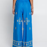 Greek Archaic Kori Lefkada Trousers - Blue Raf and Champagne - Simply Beach UK
