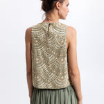 Greek Archaic Kori New Triangle Top - Sage and Gold - Simply Beach UK