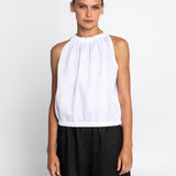 Greek Archaic Kori Classic Linen Top - White - Simply Beach UK