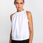 Greek Archaic Kori Classic Linen Top - White - Simply Beach UK