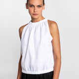 Greek Archaic Kori Classic Linen Top - White - Simply Beach UK