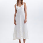 Greek Archaic Kori Ios Strappy Dress - White and Champagne - Simply Beach UK