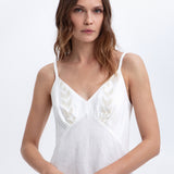 Greek Archaic Kori Ios Strappy Dress - White and Champagne - Simply Beach UK