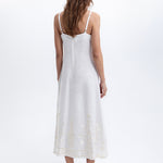 Greek Archaic Kori Ios Strappy Dress - White and Champagne - Simply Beach UK