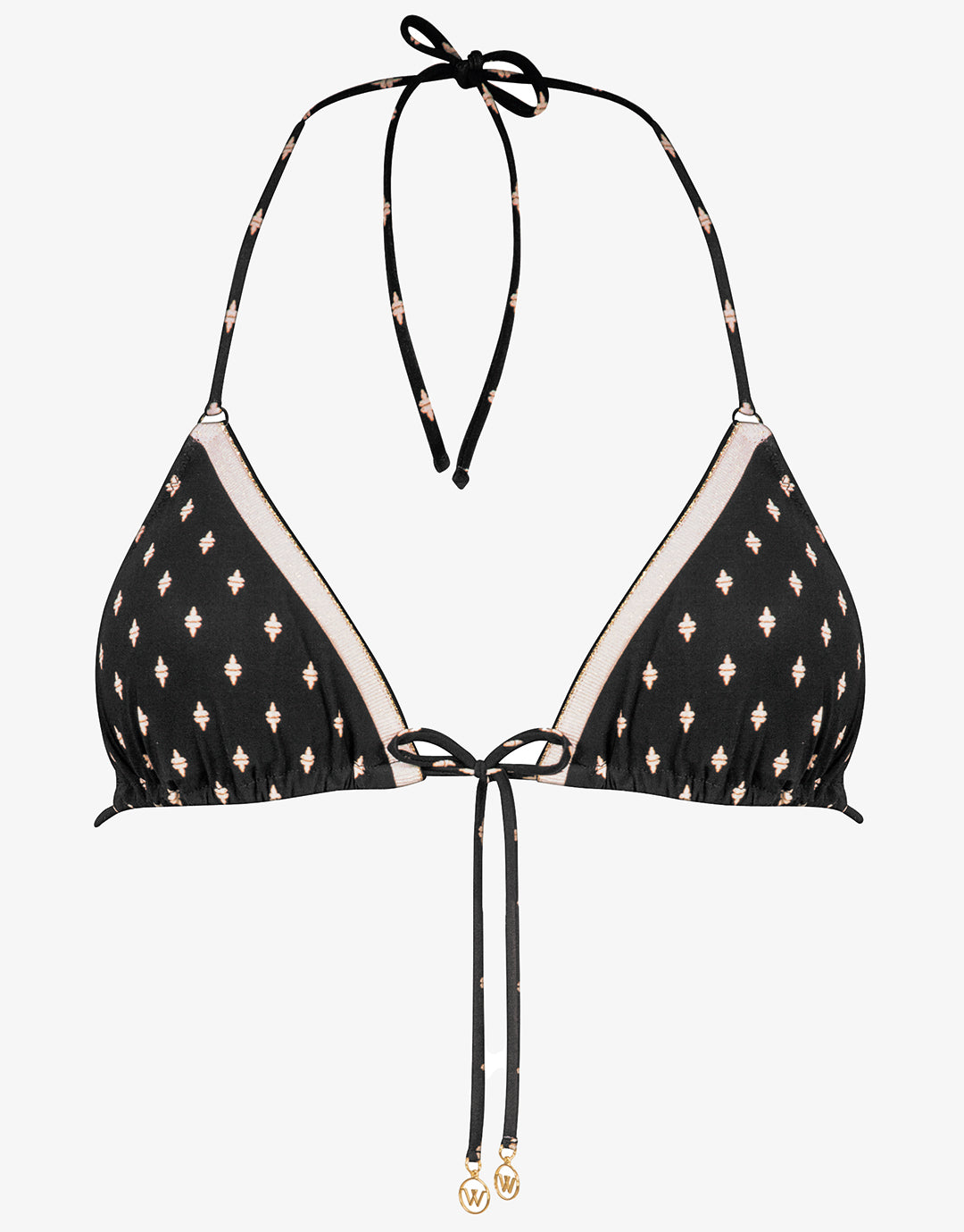 Soul Spots Triangle Bikini Top - Black - Simply Beach UK