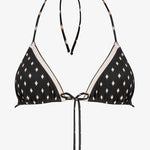 Soul Spots Triangle Bikini Top - Black - Simply Beach UK