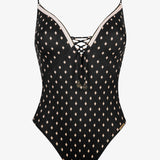 Soul Spots Strappy Swimsuit - Black - Simply Beach UK