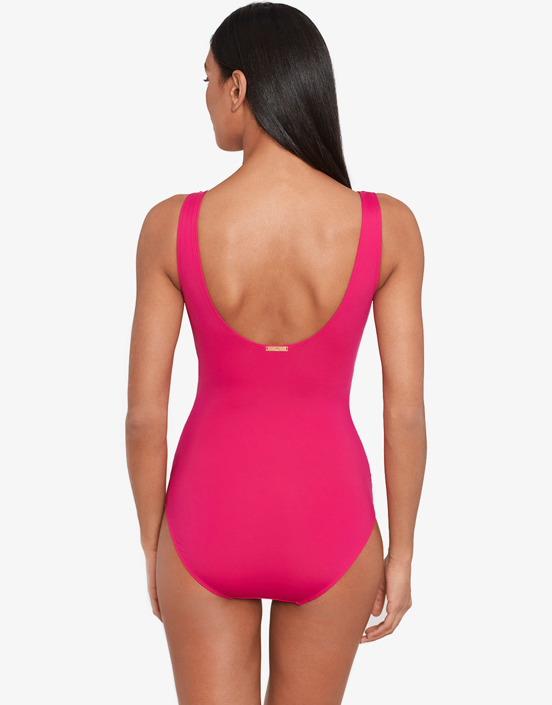 Lauren Ralph Lauren Beach Club Solids Ruffle Swimsuit - Orchid - Simply Beach UK