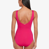 Lauren Ralph Lauren Beach Club Solids Ruffle Swimsuit - Orchid - Simply Beach UK