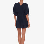 Crinkle Tunic Beach Dress - Black - Simply Beach UK