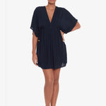 Crinkle Tunic Beach Dress - Black - Simply Beach UK