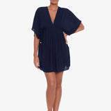 Crinkle Tunic Beach Dress - Dark Navy - Simply Beach UK