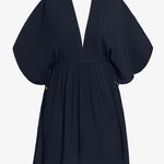 Crinkle Tunic Beach Dress - Black - Simply Beach UK