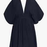 Crinkle Tunic Beach Dress - Black - Simply Beach UK