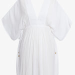 Crinkle Tunic Beach Dress - White - Simply Beach UK