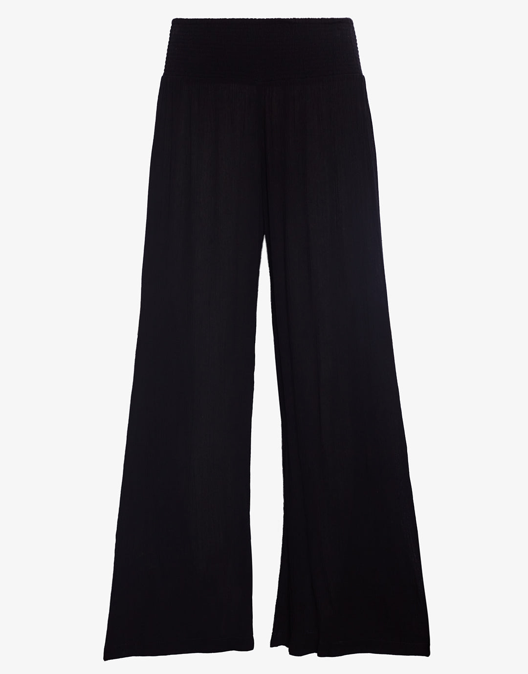 Crinkle Smocked Waist Beach Pant - Dark Navy - Simply Beach UK