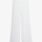 Crinkle Smocked Waist Beach Pant - White - Simply Beach UK