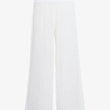 Crinkle Smocked Waist Beach Pant - White - Simply Beach UK