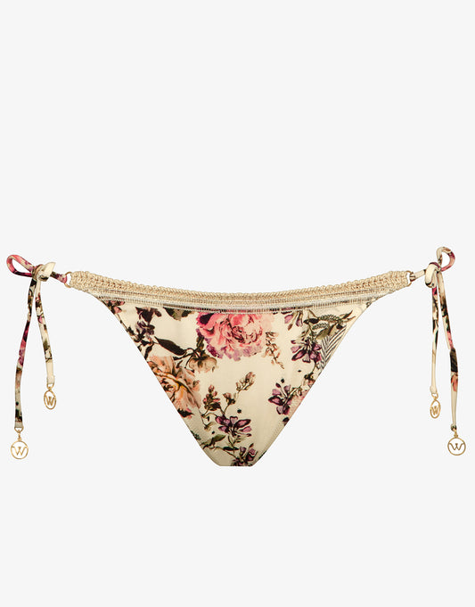 Secret Garden Tie Side Bikini Pant - Sunfaded Florals - Simply Beach UK
