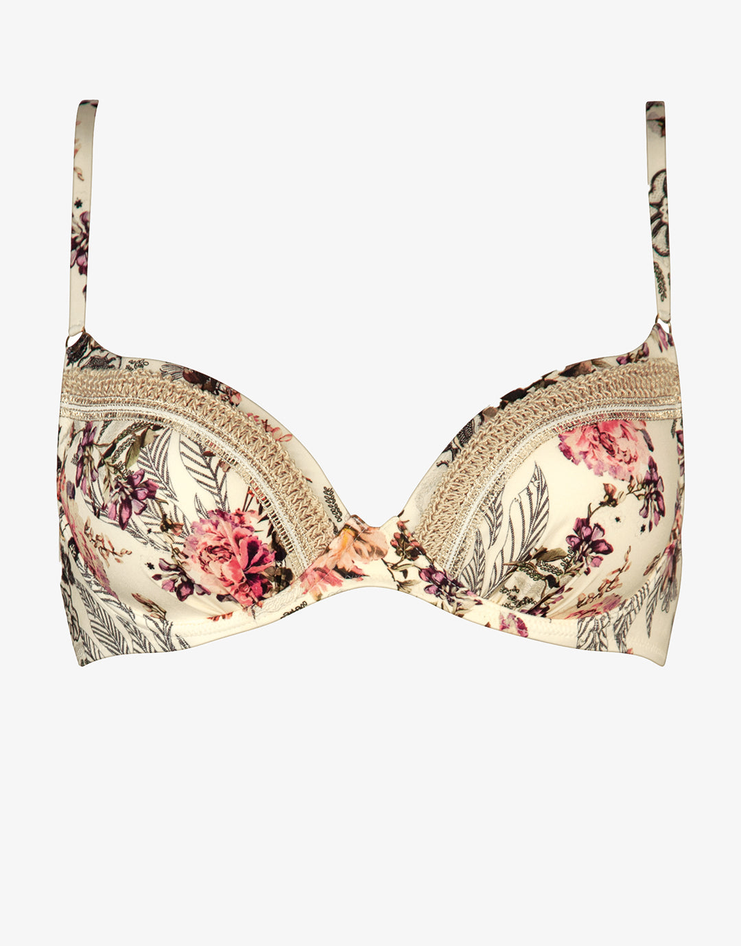 Secret Garden Underwired Bikini Top - Sunfaded Florals - Simply Beach UK