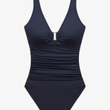 Beach Club Solids Ring OTS Underwired Swimsuit - Dark Navy - Simply Beach UK