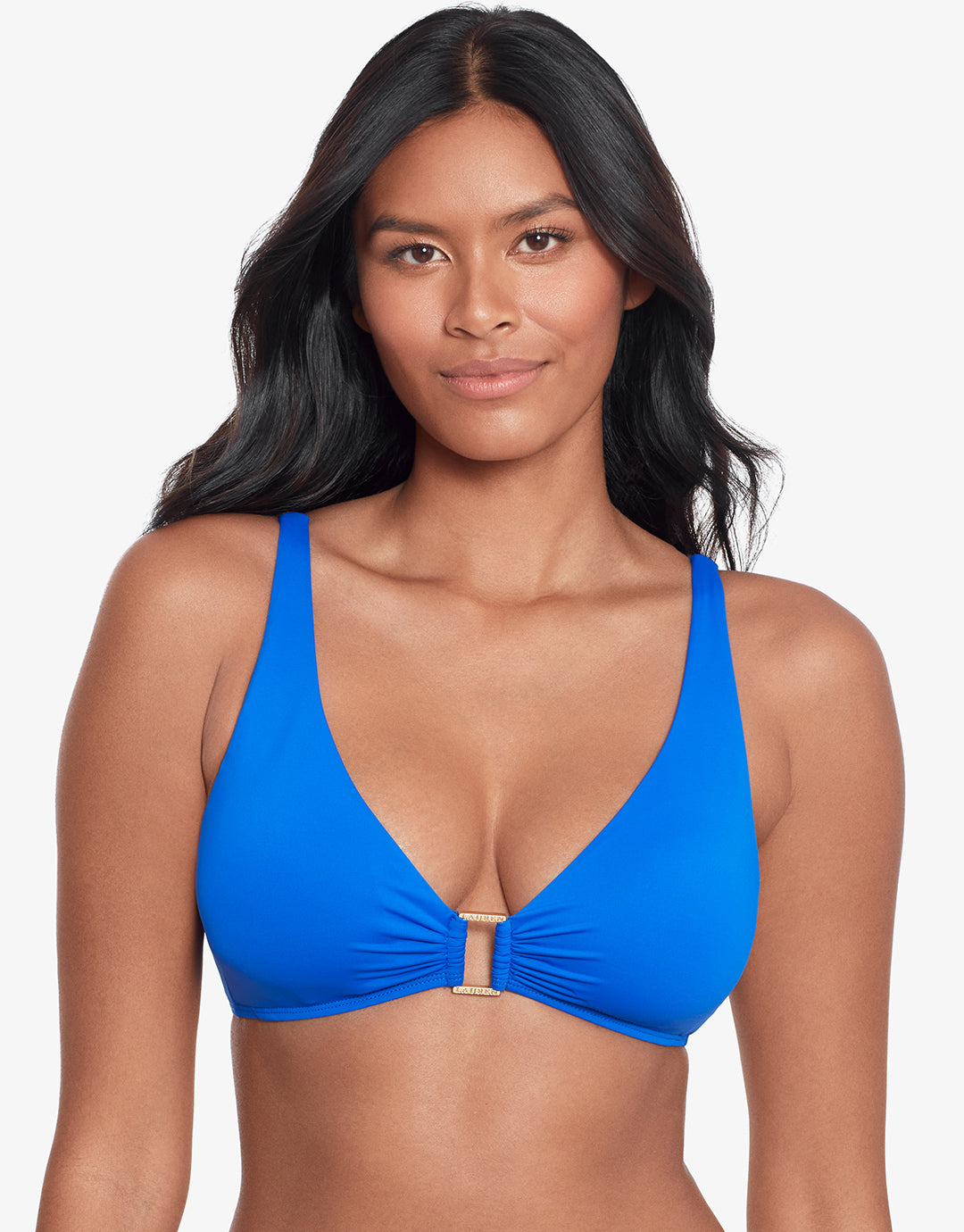 Beach Club Solids Ring OTS Bikini Top - Royal Blue - Simply Beach UK