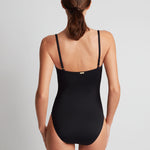 Beach Club Solids V Wire Swimsuit - Black - Simply Beach UK