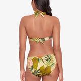 Island Tropical Rattan Ring Halter Bikini Top - Print - Simply Beach UK