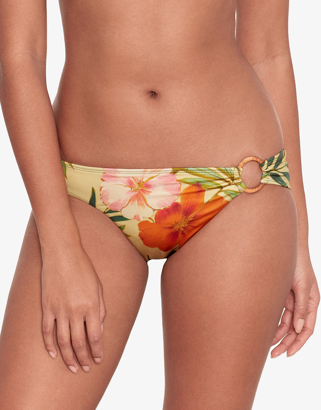 Island Tropical Rattan Ring Bikini Pant - Print - Simply Beach UK