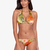 Island Tropical Rattan Ring Halter Bikini Top - Print - Simply Beach UK