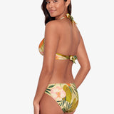 Island Tropical Rattan Ring Halter Bikini Top - Print - Simply Beach UK