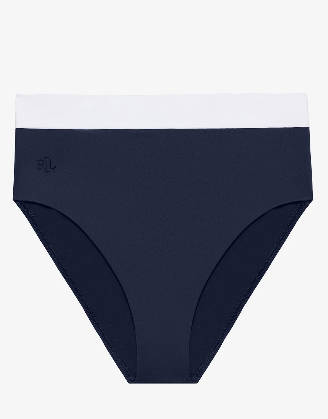 Bel Air High Waist Bikini Pant - Navy and White - Simply Beach UK