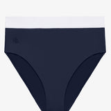 Bel Air High Waist Bikini Pant - Navy and White - Simply Beach UK