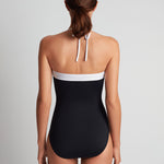 Bel Air Modern Bandeau Mio Swimsuit - Black and White - Simply Beach UK